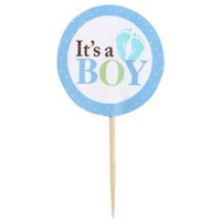 Wilton Cupcake Picks - Baby Boy, Baby Shower Cake Decorating Supplies 2113-0858 on sale Wilton Cupcake Picks - Baby Boy, Baby Shower Cake Decorating Supplies 2113-0858 on sale