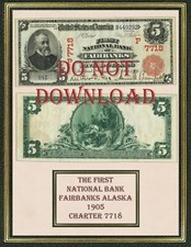 Alaska  National Currency Print 1863-1935 8-1/2" X 11" Collectible