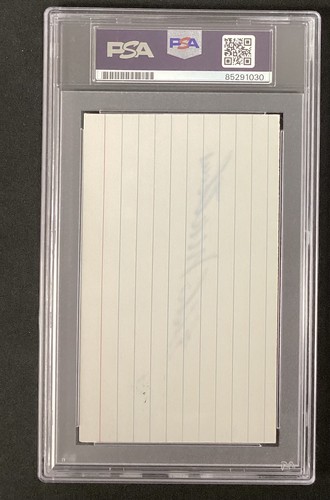 Eddie Mathews Signed Index Card Baseball HOF Braves Autograph PSA/DNA - Picture 2 of 2