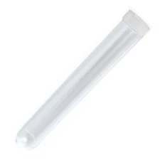 12x75mm, Tubes with Flange Cap, Natural, Polypropylene (Pack of 10)