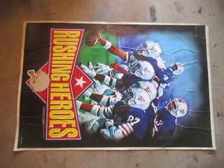 original giant RUSHING HEREOS 36-22 1/2'' cabinet sticker  arcade game part