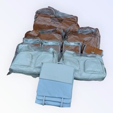 10 Taschen Shopper Bag Rucksack weiß und braun Sempre by Voi Neu