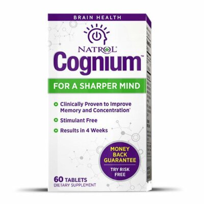 Natrol Cognium Tablets- Brain Health- #1 Clinically Studied- 60 Count