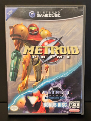Metroid Prime with Bonus Disc Echoes Nintendo Gamecube CIB w/ Manual