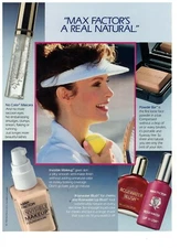 Max Factor A Real Natural Invisible Makeup Vintage 1988 Print Advertisement