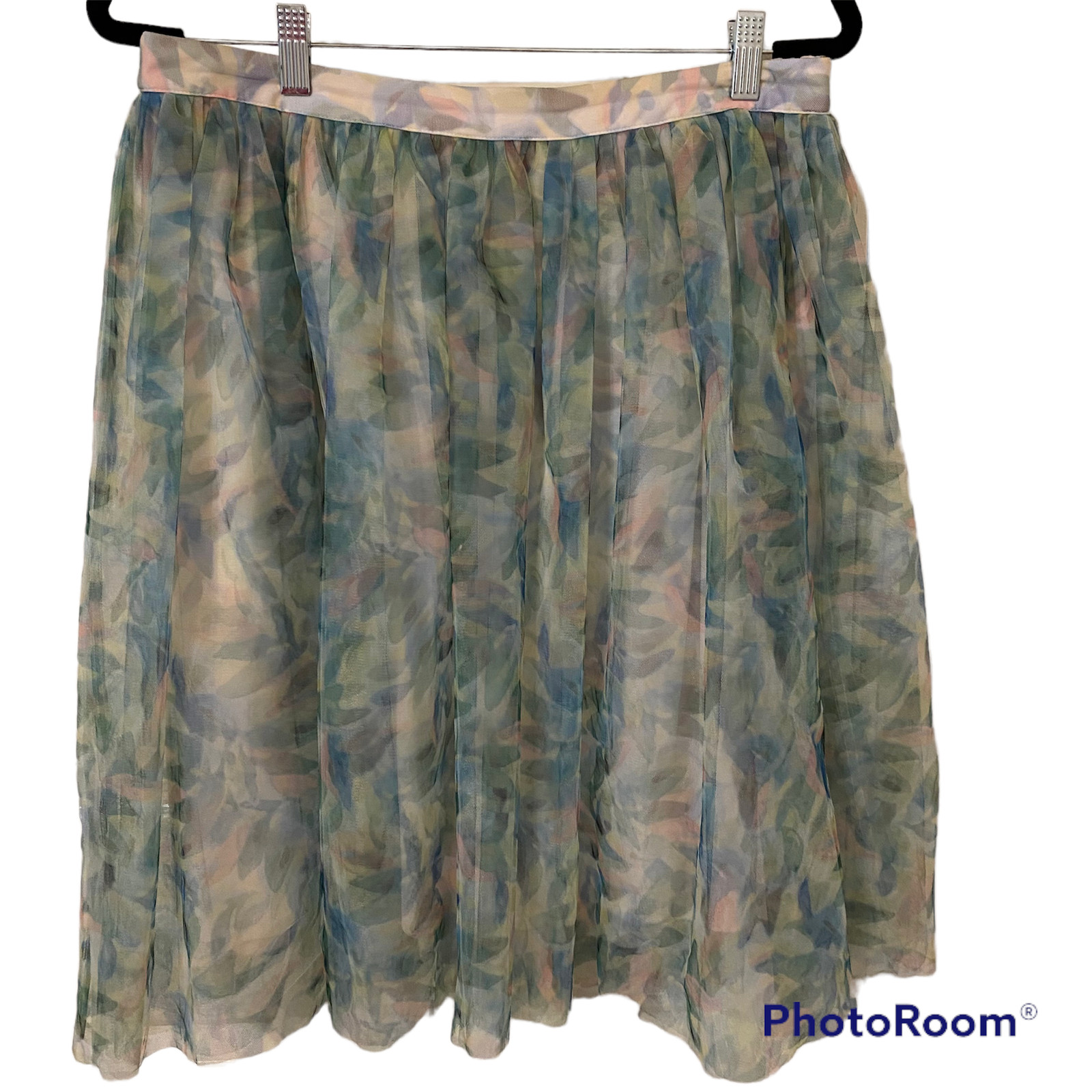 Jupe Noire à Imprimé Floral Lauren Conrad Avec Poches - Taille XL, Plissée, Longueur Au-dessus Du Genou