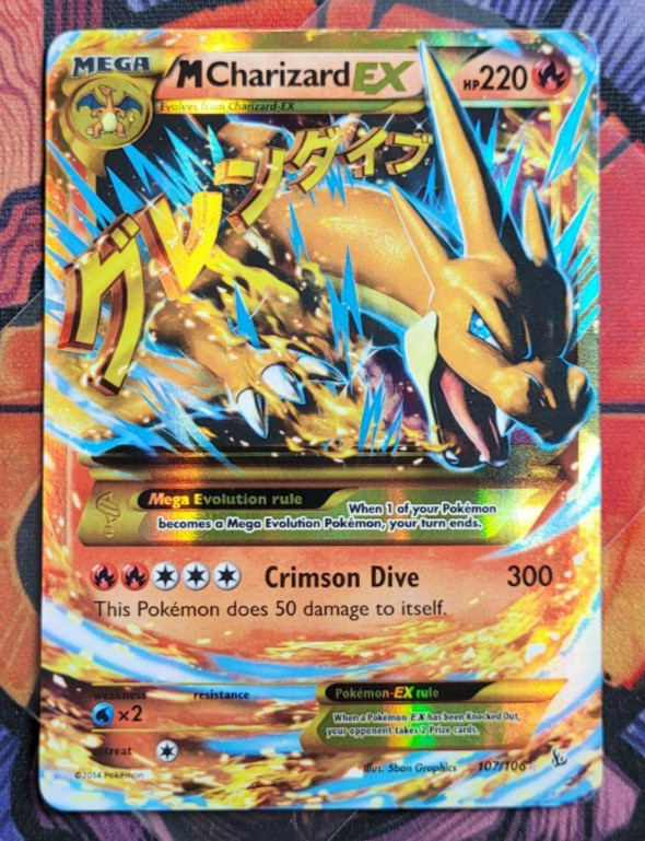 M Charizard EX Y 107/106 Secret Rare XY Flashfire	Pokemon Card TCG English