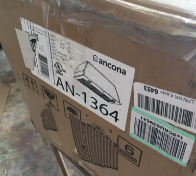 Ancona AN-1364 Inserta Plus 36  420 CFM Ducted Built-in Range Hood in Stainless