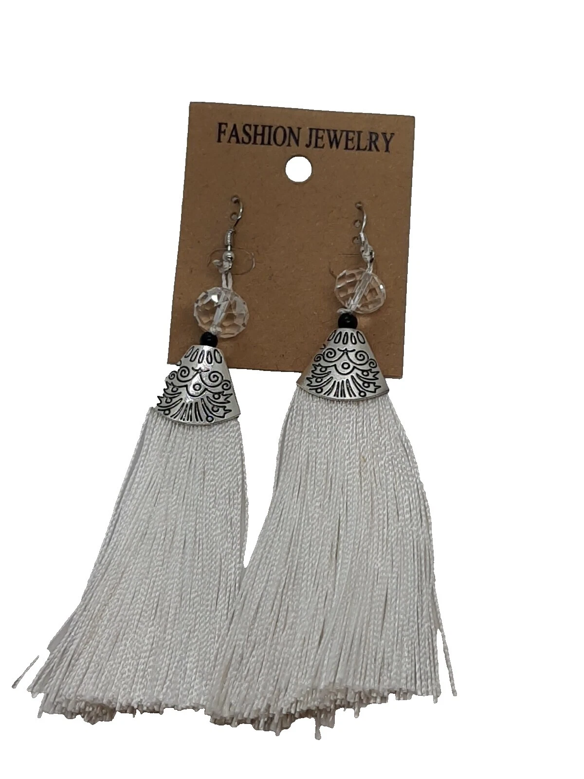 Pendientes de moda plata tibetana blanco