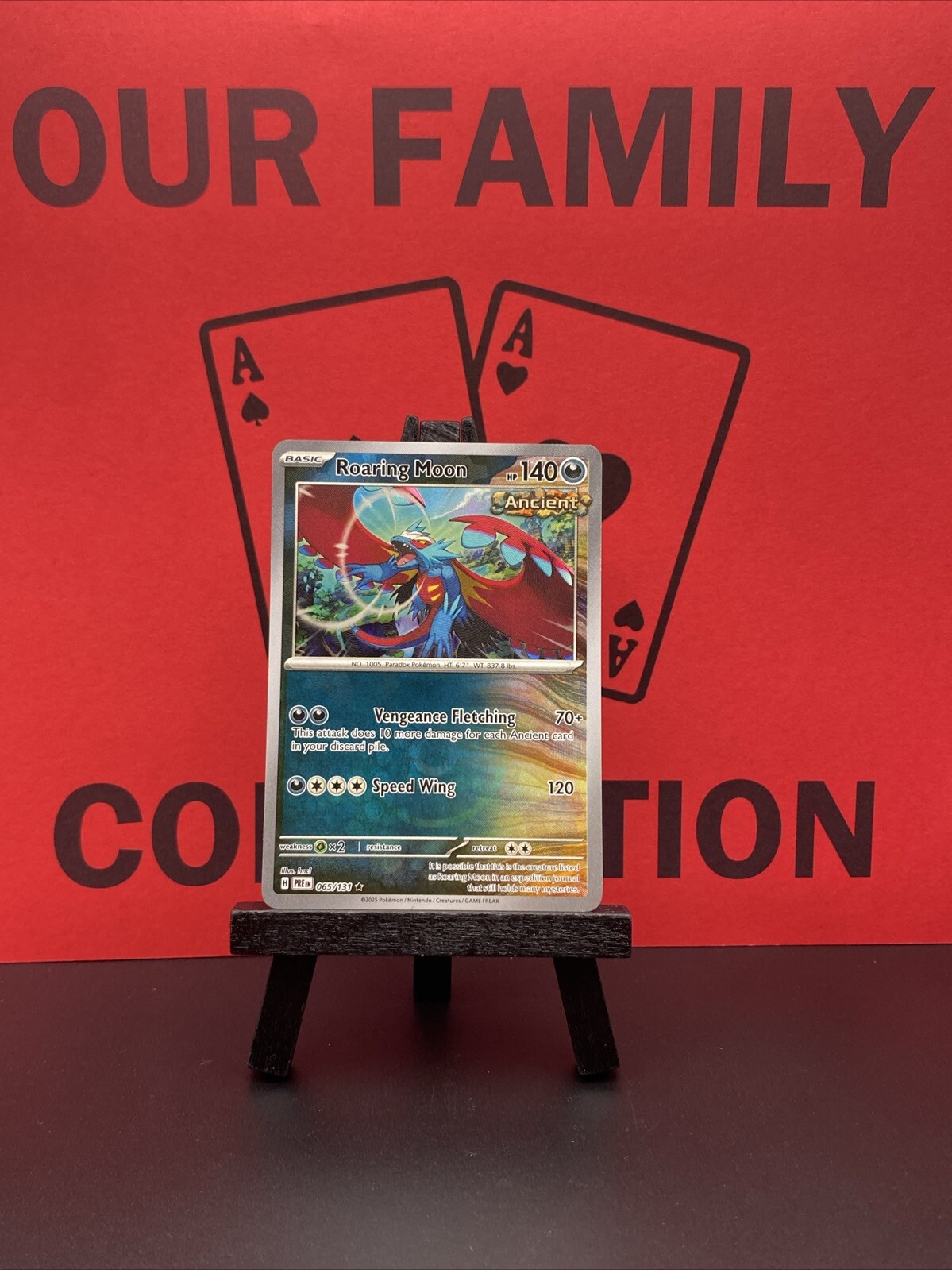 Roaring Moon 065/131 Pokemon TCG Prismatic Evolutions Master Ball Pattern NM