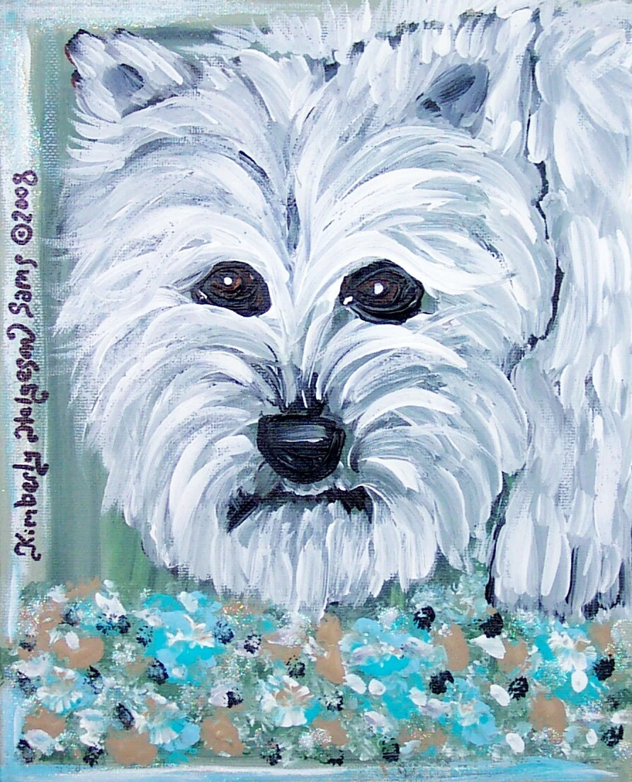 West highland on sale terrier paintings