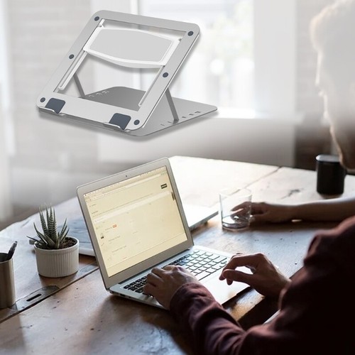 Adjustable Laptop Stand Cooler Holder Anti-slip Foldable PC Aluminum Alloy Riser - Afbeelding 4 van 8
