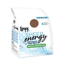L'eggs Sheer Energy Compression Tights Medium Support - XLarge - 1 pair
