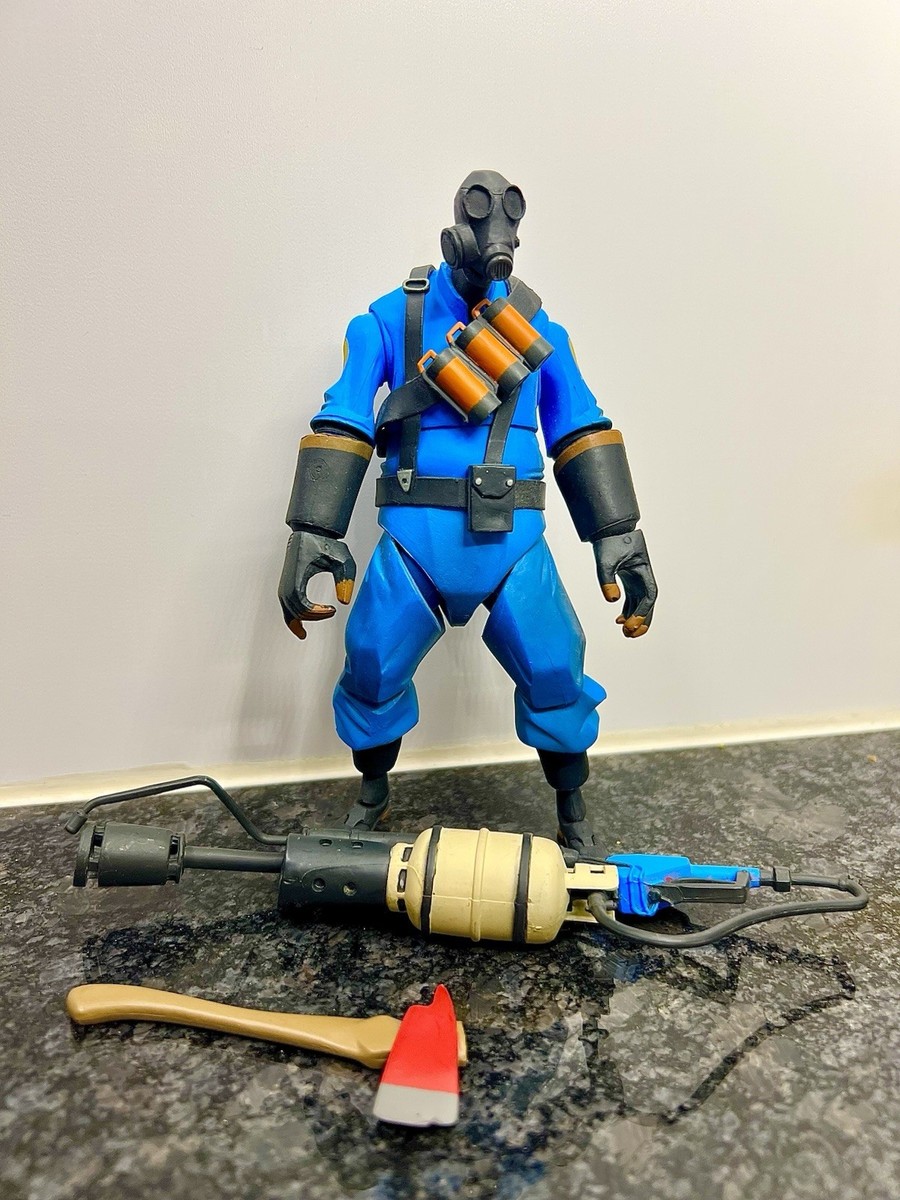 NECA Team Fortress 2 Blue Pyro Figure TF2 Valve Loose w