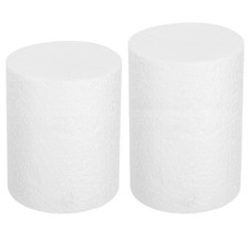 Round Foam Cake Dummy, 4"x 4",4"x 5" White Fake Cake Circles Dummies, 2Pcs