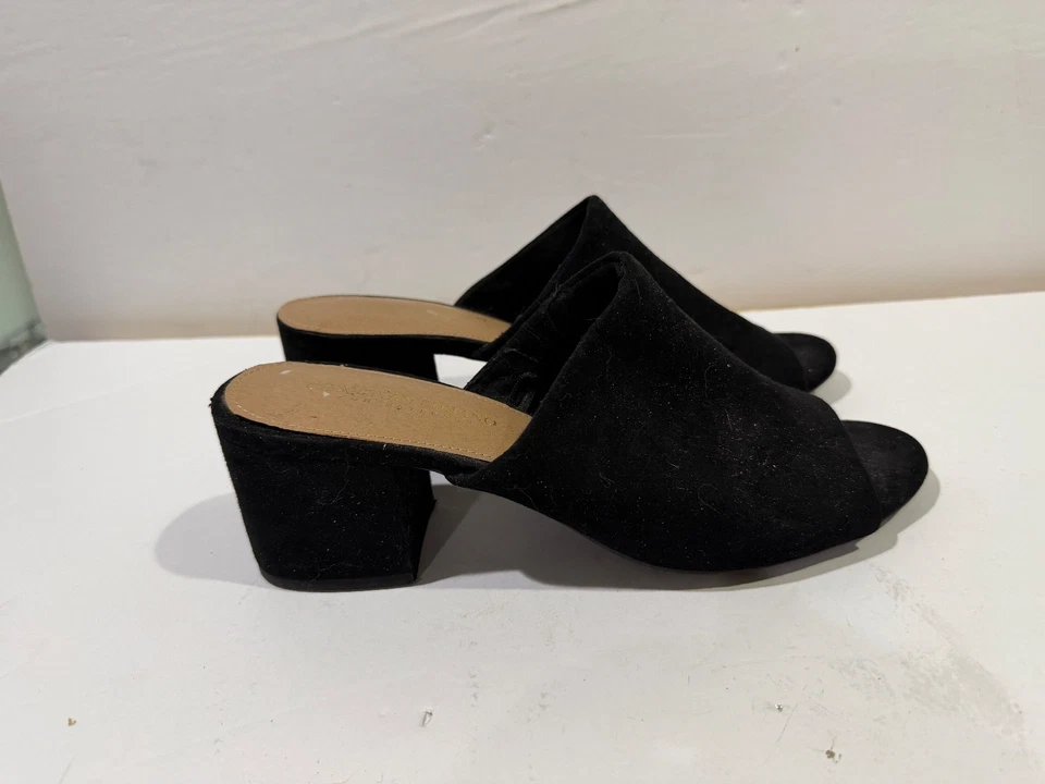 Christian Siriano для Payless туфли искусственной черной замши без шнуровки коренастый каблуки 9,5 - Изображение 3 из 4