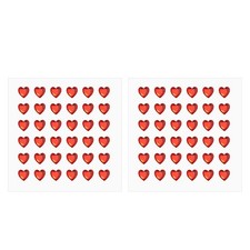2 Sheet Heart Gem Stickers 8mm, Self Adhesive Rhinestones Jewel Sticker Red