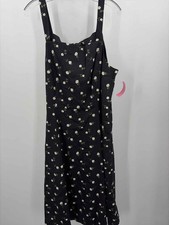 Pre-Owned Ann Taylor Black Size 14 Floral Midi Sleeveless Dress