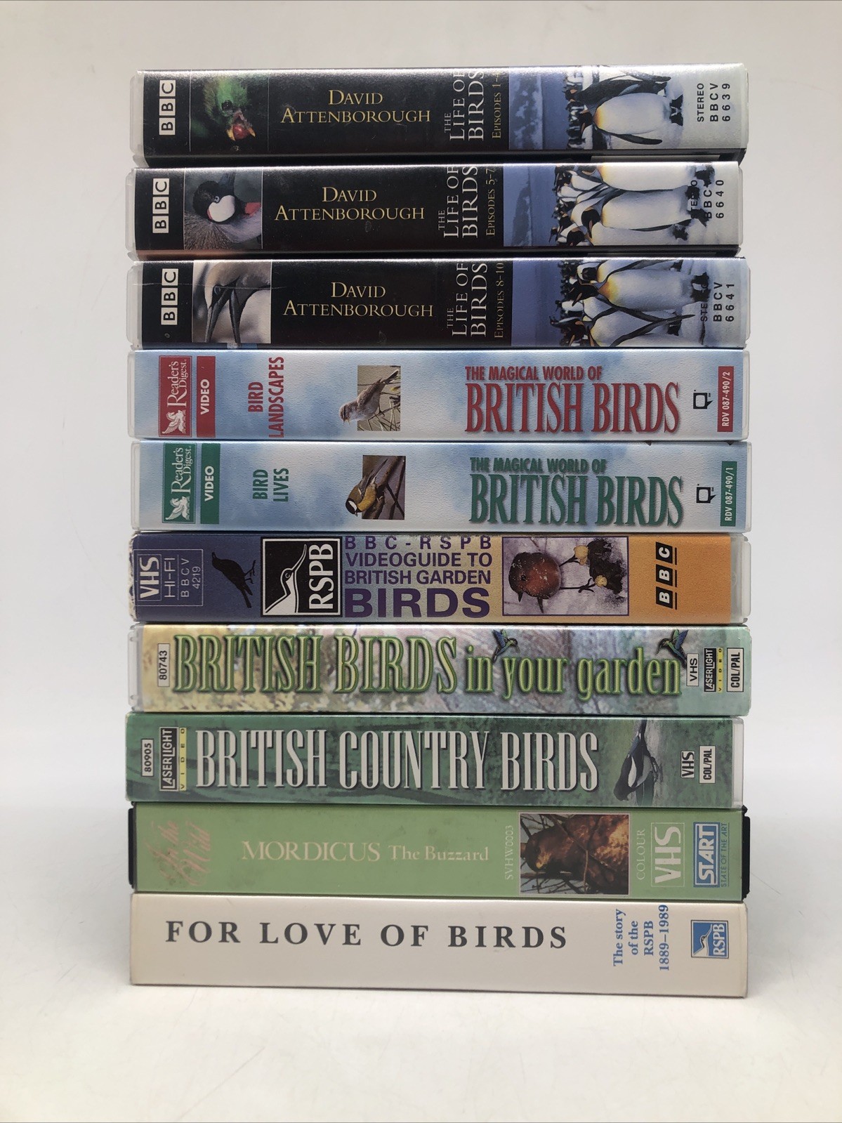 Job Lot VHS Cassettes x10: Wild/Garden Birds - British Birds, King/ Attenborough