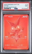 2025 POKEMON WHT EN-WHITE FLARE BLACK WHITE RARE #172 VICTINI PSA 9 on eBay