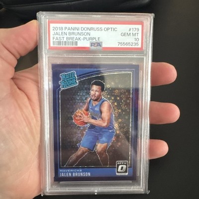2018-19 Panini Donruss Optic - Jalen Brunson #179 Purple Fast Break /95 