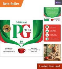 Refreshing Black Tea Bags - 80 Count, Rainforest Alliance Certified, Full Flavor 0.07 per strip