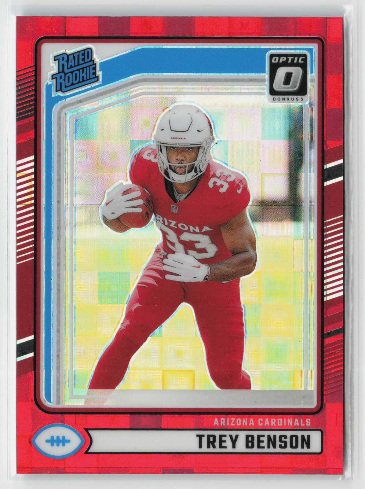 2024 Panini Donruss - Trey Benson #326 Optic Preview Red Pandora Prizm (RC)
