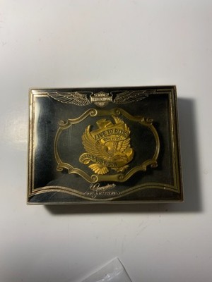 New in box w/minor damage -Vintage Harley Davidson Belt Buckle Raintree 1978