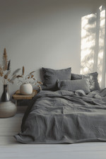 Dark gray melange sheet set