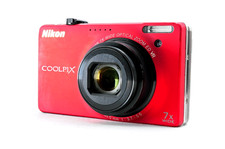 Nikon COOLPIX S6000 Red 14.2MP Digital Camera Tested LCD Dark Corners Japan