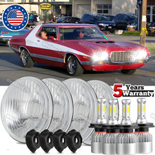 For Ford Gran Torino 1972-1976 4pcs Round 5.75 5-34 Led Hilo Headlights For Ford Gran Torino 1972-1976 4pcs Round 5.75 5-34 Led Hilo Headlights