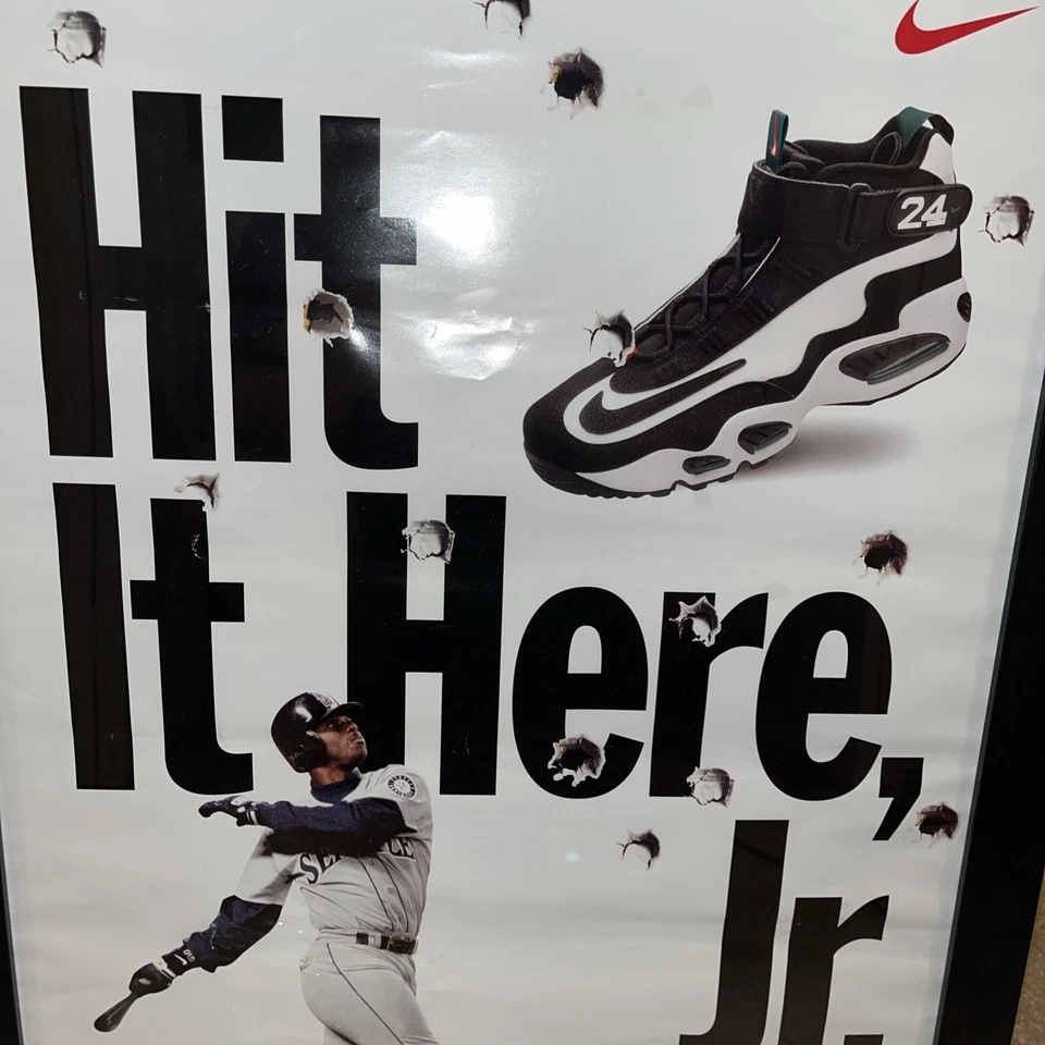 Póster Griffey Jr. Raro Nike- Hit It Here Seattle Mariners 18 x 24 Foto 2 de 3