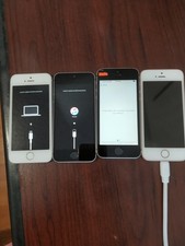 Lot of 4 Apple iPhone SE 1st Gen. 64GB and 16GB For parts  FMI: OFF 
