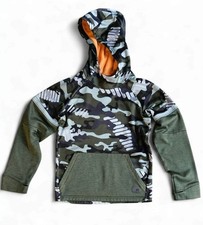 Boys Russell Camouflage Athletic Pullover Hoodie Fleece Kids Large 10-12
