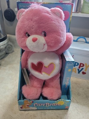 Vintage 2002 Care Bears  Love-a-lot 13 Plush Bear With Sealed VHS Cartoon