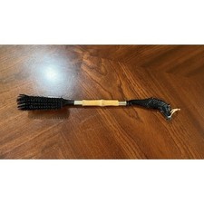 Vintage 50s Mid Century MCM Horse Head Shoe Brush Bamboo Handle 15"