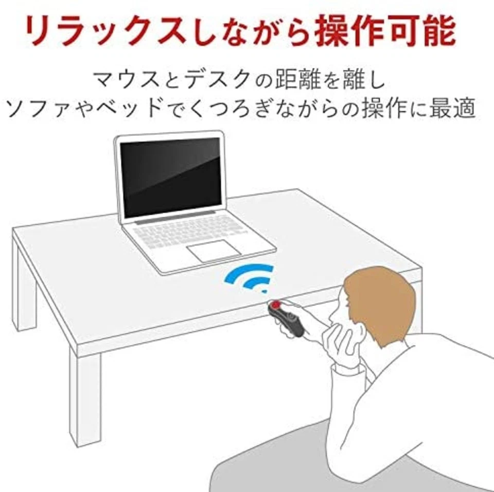 ELECOM Mouse Wireless receiver included Trackball Handy Type M-RT1DRBK F/S NEW - Image 2 of 4