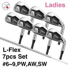 Callaway ROGUE ST MAX OS Ladies Iron Wedge 7pc Set 6 9,PW,AW,SW L-Flex ELDIO 40