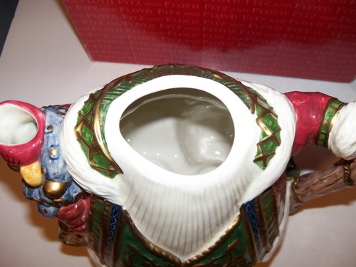 Tetera y tapa Fitz & Floyd de colección Santa Claus / Jolly Ole St Nick 9" - Imagen 10 de 18