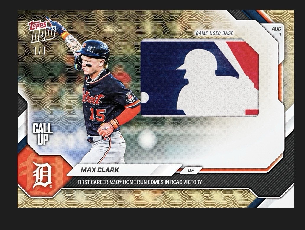 2026 TOPPSNOW MAX CLARK CallUp 1st Career HR CHANCE AT 1/1 LOGOMAN PATCH PRESALE view 1