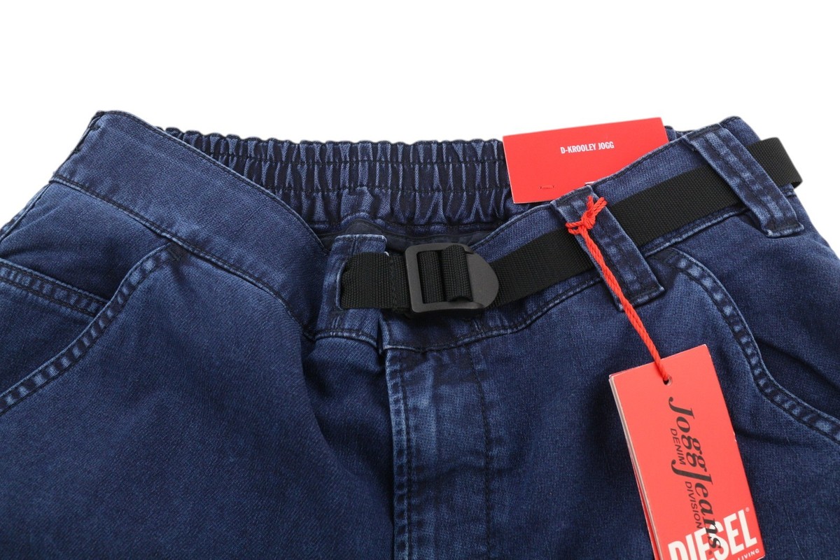 DIESEL D-Krooley-Cargo-Ne 069ZJ Men Jeans W34 Belted Tapered DIESEL D-Krooley-Cargo-Ne 069ZJ Men Jeans W34 Belted Tapered