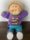 Vintage Cabbage Patch Kids Doll HM19 Boy W Fuzzy Shag Hair