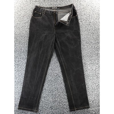 Zenadi Jeans Women Charcoal Gray Wash Denim Straight Leg Button Fly Pants Sz 20