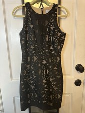 Excellent Condition Badgley Mischka Little Black Dress Size 4