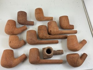 Judd's Lot of 12 Vintage Aged Italian Briar Rustic Stummels