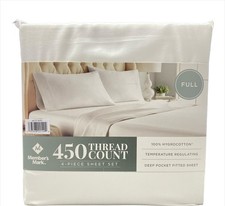 Member's Mark 450 Thread Count Solid Sheet Set, Full, Arctic White