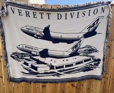Vintage Boeing Airplane Co. Tapestry/Throw Blanket. Approx 4’x5’