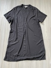 Black H&M Shirt Dress Size Small Short Sleeve Funeral Casual Work