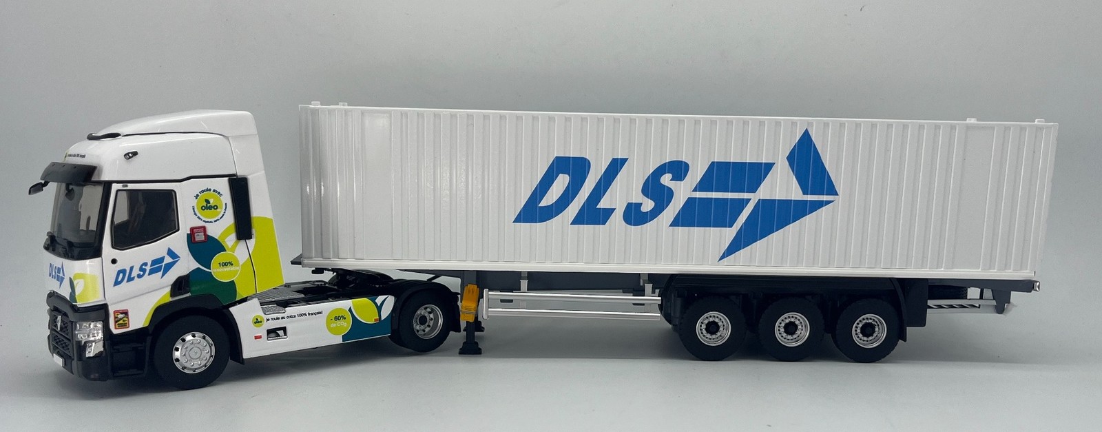 Camion miniature Renault T 480 4x2 Eligor au 1/43 avec porte-conteneur DLS