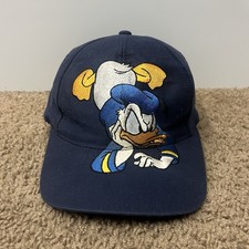 Vintage Disney Donald Duck Snapback Hat Navy (Disney Store)